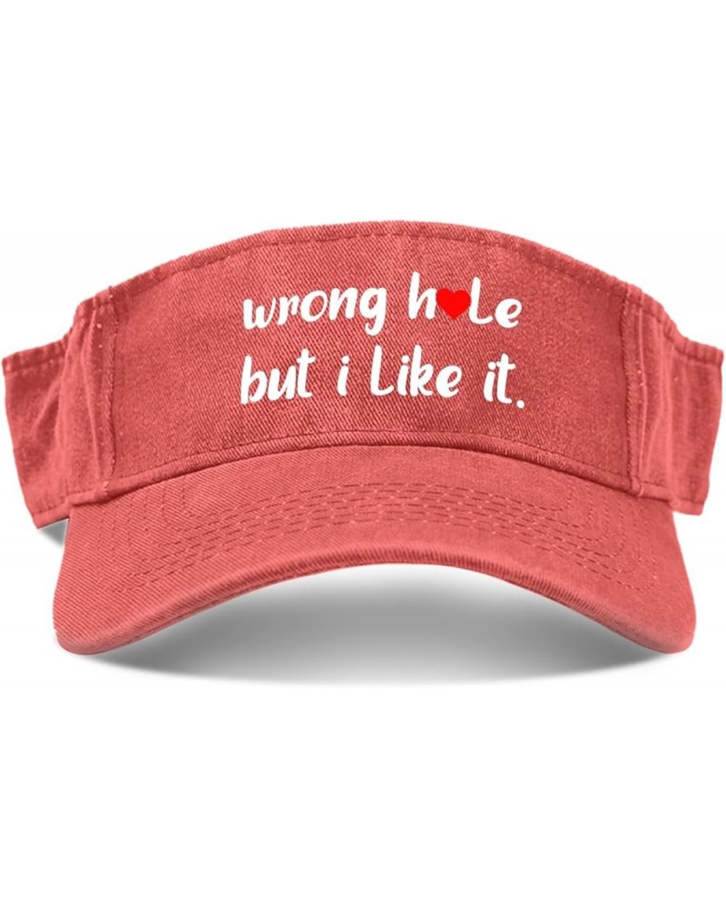 Wrong Hole but i Like it Caps Visor for Women Baseball Caps with Designs Visor Cap Saffron $11.11 Visors