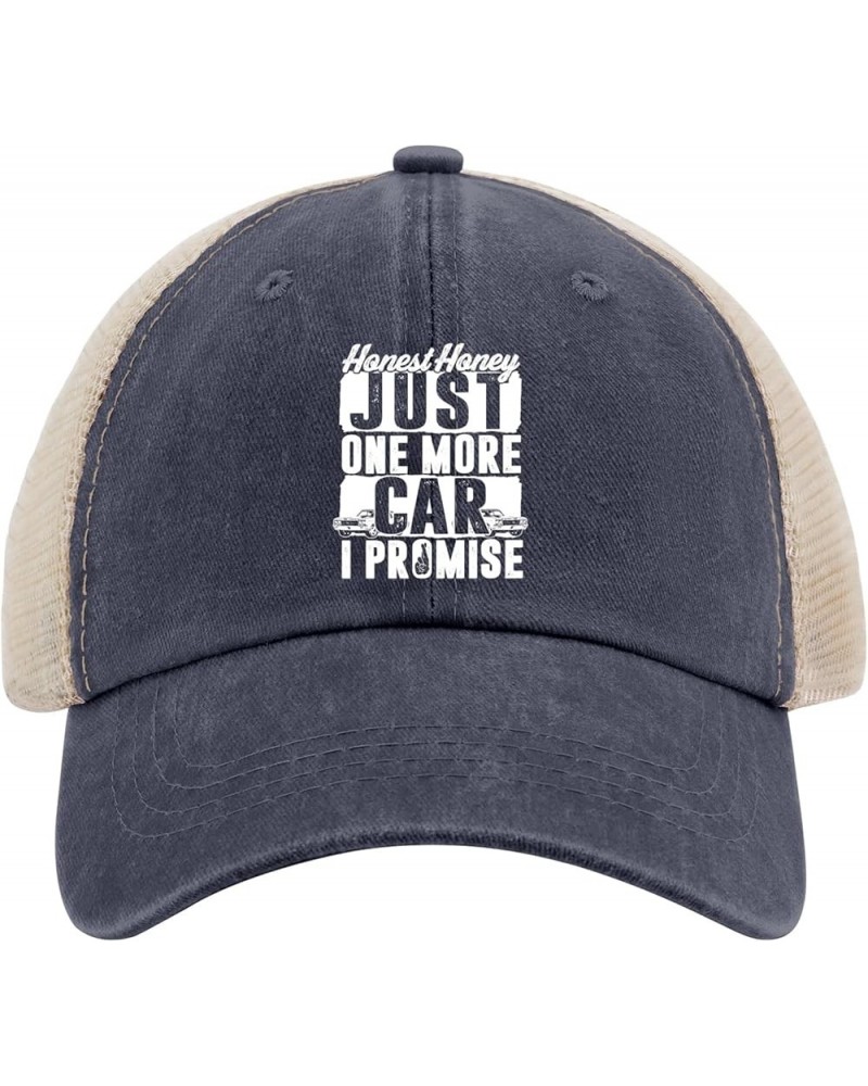 Cowboy hat Honest Honey just one More car I Promise Running hat Vintage hat Gifts for Son Baseball Cap Suitable for Sports Pu...