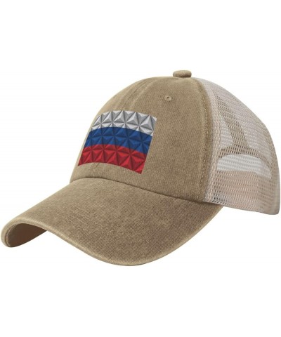 Slovak Flag with Polygonal Effect Retro Mesh Baseball Cap Men Women Sport Caps Trucker Hat Natural $13.43 Baseball Caps