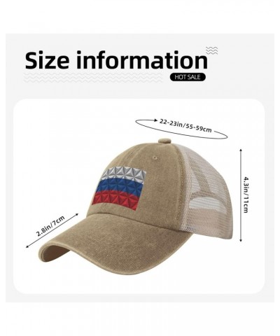 Slovak Flag with Polygonal Effect Retro Mesh Baseball Cap Men Women Sport Caps Trucker Hat Natural $13.43 Baseball Caps