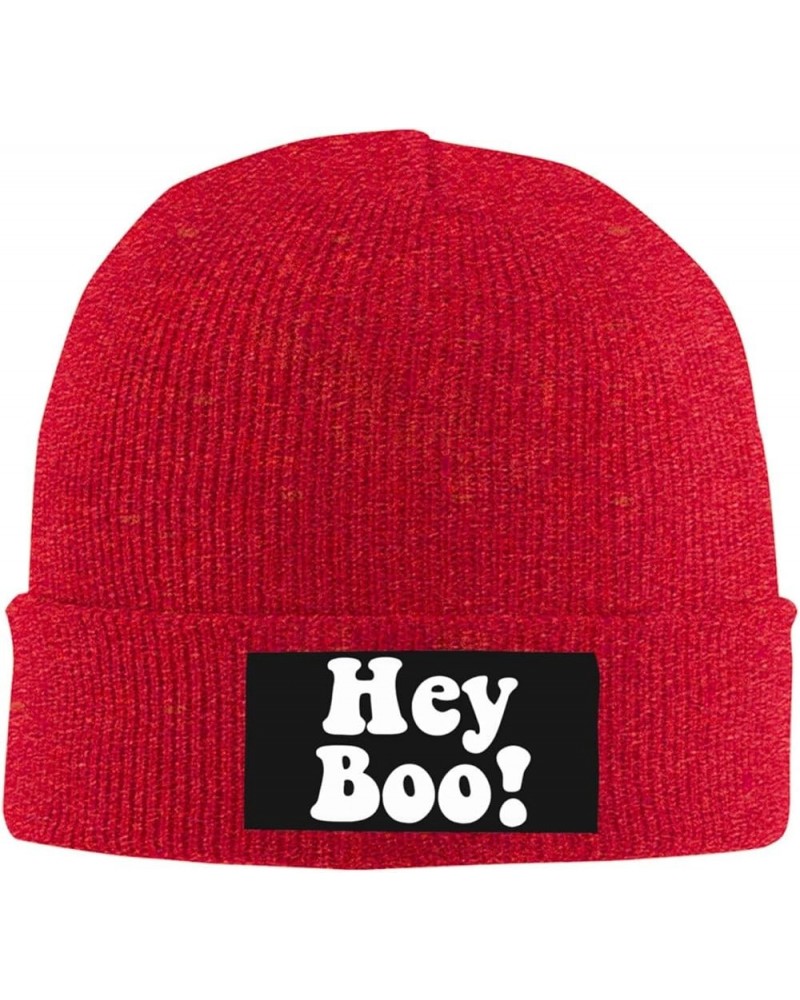 Hey Boo Beanie Hat Funny Warm Winter Knit Skull Cap Men Women Red $11.82 Skullies & Beanies