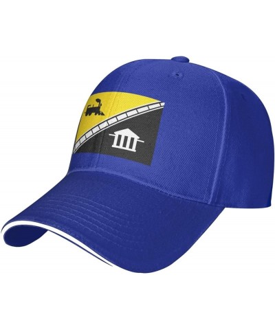 Flag of Baxter, Tennessee Baseball Cap Sandwich Brim Hats for Men Women Adjustable Caps Blue $11.25 Baseball Caps