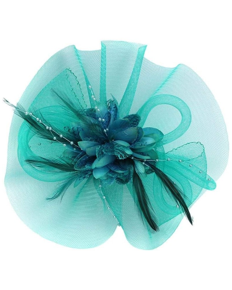 Women Fashion Y2K Ribbons Mesh Hijab Women Hat Feathers Fashion Wedding Gown Fascinator Party Baseball Caps Blue $8.75 Balacl...