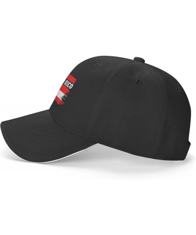 Puerto Rico Flag Hat for Men Women Adjustable Dad Trucker Hats Black Puerto Rico Flag2 $11.39 Baseball Caps