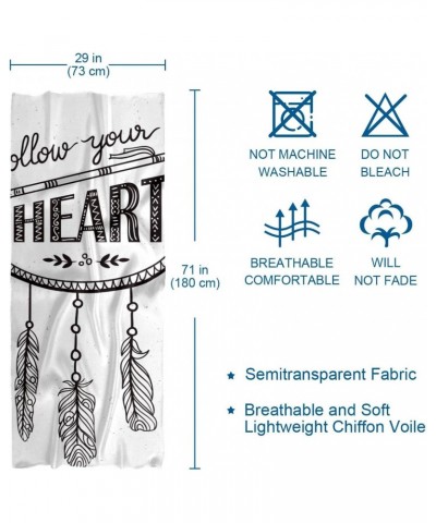 Head Scarf Fashion Chiffon Hair Scarf Scarves for Women Dreamcatcher Arrow Follow Your Heart $15.07 Scarves