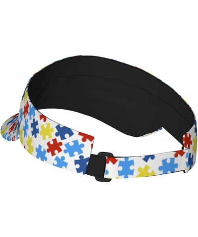 Autism Awareness Visor Hat, Fashion Sports Sun Visor Hat, Adjustable Golf Hats for Women Men Autism-4 $10.80 Visors