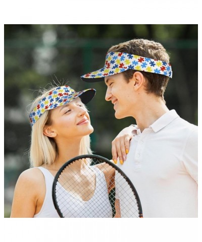 Autism Awareness Visor Hat, Fashion Sports Sun Visor Hat, Adjustable Golf Hats for Women Men Autism-4 $10.80 Visors