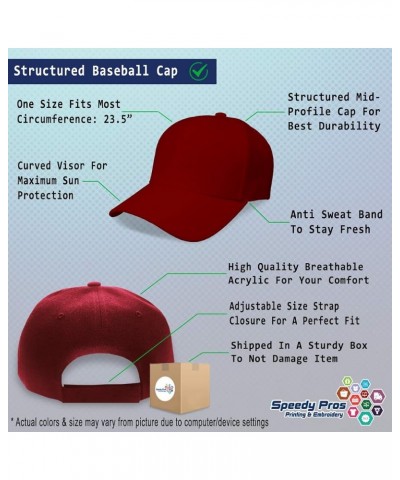 Custom Baseball Cap Angus Bull Embroidery Acrylic Dad Hats for Men & Women Burgundy Design Only $14.24 Baseball Caps