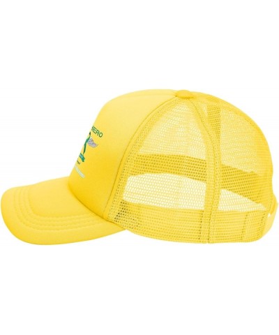 Trucker Hat Mesh Baseball Cap Adjustable Dad Hat Unisex Yellow $10.23 Baseball Caps