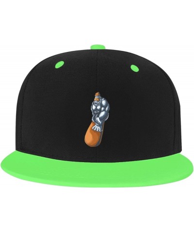 Cute Monkeys Baseball Cap for Men Women Snapback Hat Adjustable Flat Bill Hats Green $9.89 Baseball Caps