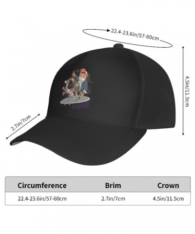 Cartoon Cat Playing Skateboard Baseball Cap Men's and Women's Baseball Hat Adjustable Casual Outdoor Breathable Caps Truck Dr...