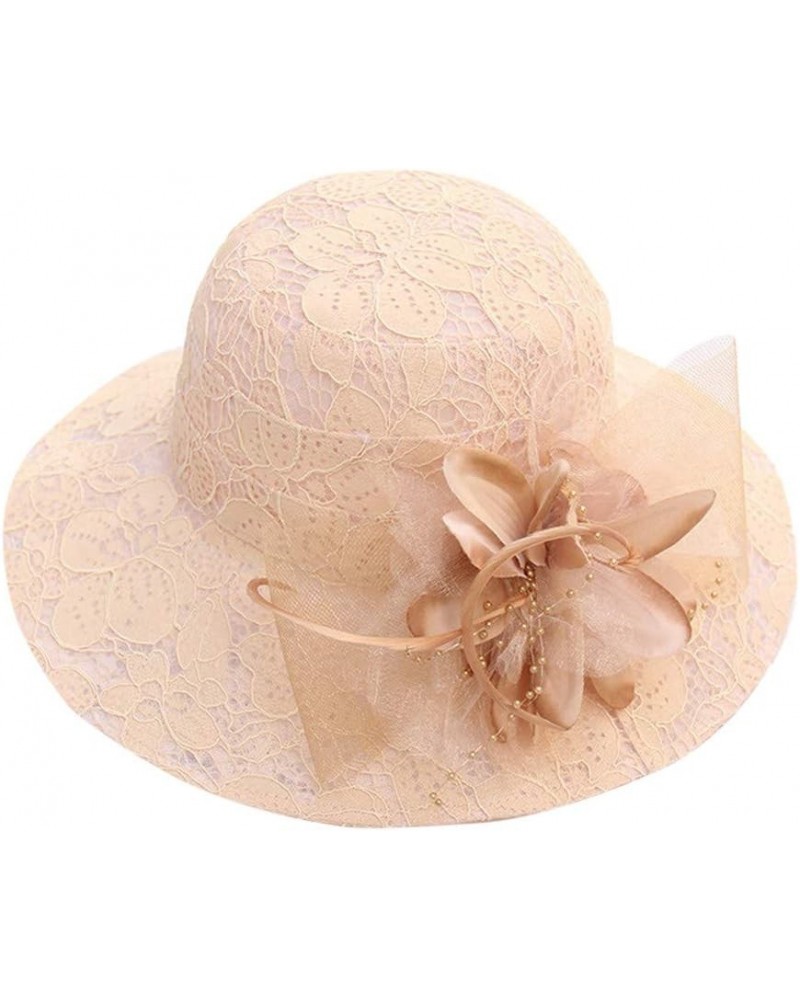 Women's Church Fascinator Bridal Tea Party Wedding Hat Frat Boy Costume E-beige $7.68 Sun Hats