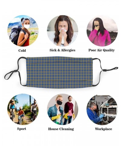 Scottish Clan MacLellan Tartan Plaid Reusable Face Mask with Replaceable Filter Activated Carbon Dust Mask with Two Filters $...