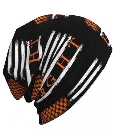 Leukemia Awareness USA Flag Chic Knit Beanies: Cozy Skull Caps for Winter Warmth at Home & Outdoors!80 Black $13.27 Skullies ...