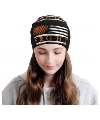 Leukemia Awareness USA Flag Chic Knit Beanies: Cozy Skull Caps for Winter Warmth at Home & Outdoors!80 Black $13.27 Skullies ...