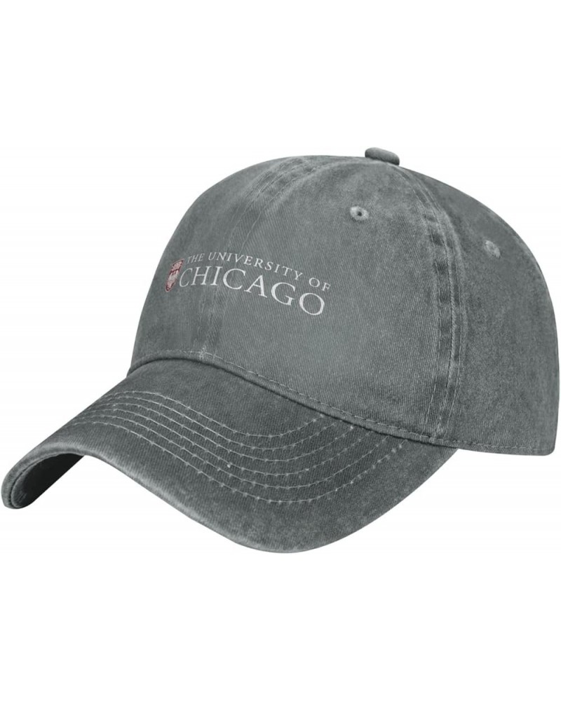 The University of Chicago Cowboy Hats，Unisex Adjustable for Hat Baseball Cap Casquette Gray $21.04 Cowboy Hats