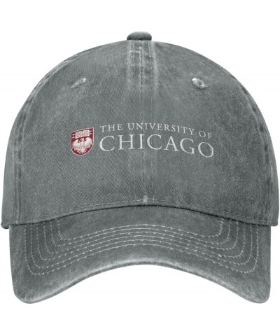 The University of Chicago Cowboy Hats，Unisex Adjustable for Hat Baseball Cap Casquette Gray $21.04 Cowboy Hats