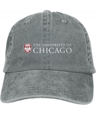 The University of Chicago Cowboy Hats，Unisex Adjustable for Hat Baseball Cap Casquette Gray $21.04 Cowboy Hats