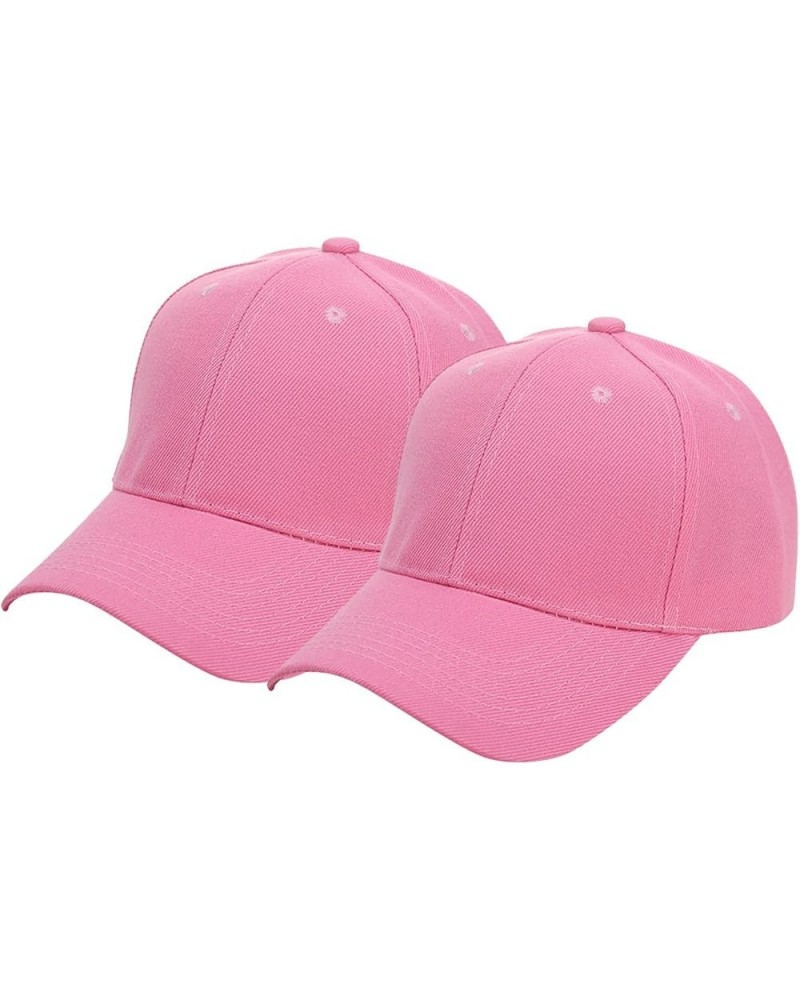 Casual Hats Cap Adjustable Color Baseball Unisex Corduroy Couple Solid Baseball Caps Womens Baseball Caps Hot Pink-3 $11.04 B...