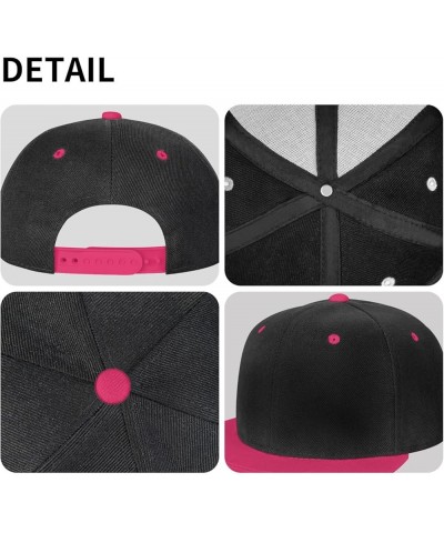 Mesh Style United States Rainbow Fine Line Flag Snapback Hat Flat Bill Hat Baseball Cap for Men Women Flat Brim Hats Pink $9....