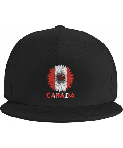 Canada Flag and Sunflower Baseball Cap Dad Trucker Flat Classic Adjustable Hats Flat-Brim Hatmen Women Hat Uv Protection Sun ...