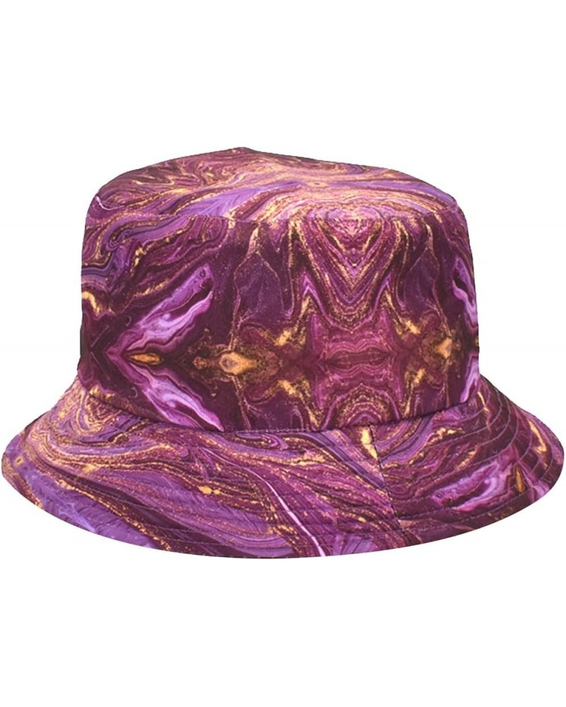 Printed Mens Women Bucket Hats Wide Brim Fisherman Hats Summer Beach Fashion Sun Caps for Garden Travel E $6.40 Bucket Hats