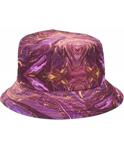 Printed Mens Women Bucket Hats Wide Brim Fisherman Hats Summer Beach Fashion Sun Caps for Garden Travel E $6.40 Bucket Hats