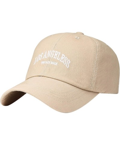 Women's Beach Caps Unisex Classic Low Profile Cotton Baseball Cap Embroidery Labeling Letter Soft Adjustable Dad Hat Khaki $7...