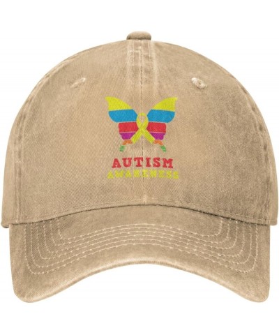 Unisex Autism Awareness2 Baseball Cap Vintage Jeans Adjustable Cotton Washable Denim Dad Hat Natural $11.19 Baseball Caps