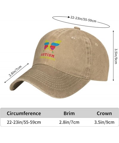 Unisex Autism Awareness2 Baseball Cap Vintage Jeans Adjustable Cotton Washable Denim Dad Hat Natural $11.19 Baseball Caps