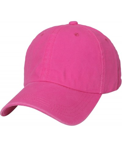 Adult Twill Mesh Adjustable Snapback Baseball Trucker Caps Baseball Cap Mesh Ball Cap for Running C-hot Pink $7.28 Sun Hats