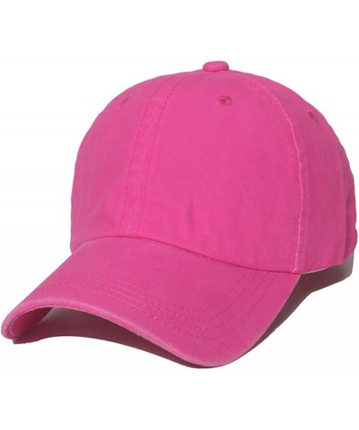 Adult Twill Mesh Adjustable Snapback Baseball Trucker Caps Baseball Cap Mesh Ball Cap for Running C-hot Pink $7.28 Sun Hats