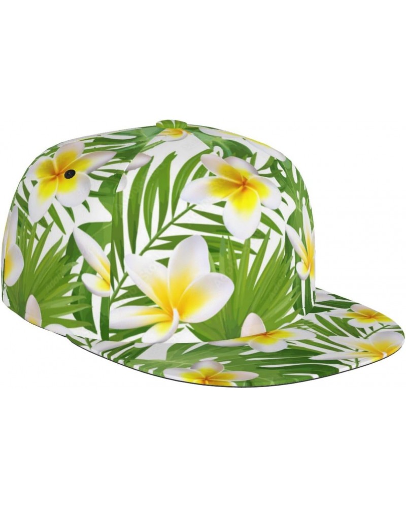 Baseball Cap Men Women Exotic Tropical Leaves Plumeria 3D Printed Hat for Jogging Party Cap $14.17 Baseball Caps