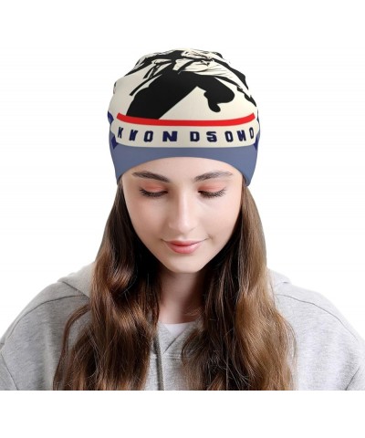 Tie Dye Hippies Print Knitted Hat Beanie Hat Fashion Beanies Chemo Caps Knitted Cap Casual Skull Cap for Womens Men Taekwondo...