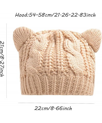 Women Men Winter Cap Men's and Women's Solid Color Casual Fashion Autumn and Winter Warm Woolen Knitted Xmas Beige-2 $10.37 S...