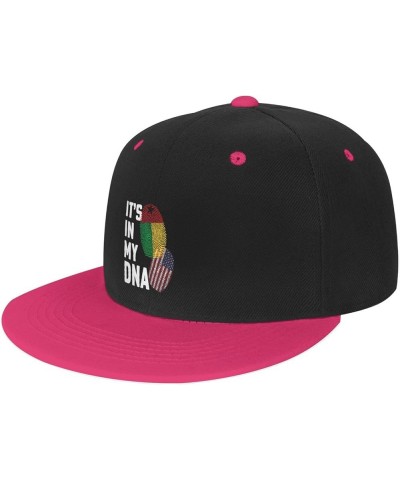 Guineabissau It's in My DNA Baseball Cap for Men Women Snapback Hat Adjustable Flat Bill Hats Pink $14.83 Baseball Caps