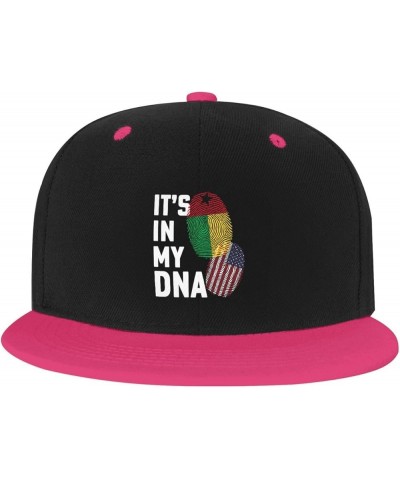 Guineabissau It's in My DNA Baseball Cap for Men Women Snapback Hat Adjustable Flat Bill Hats Pink $14.83 Baseball Caps