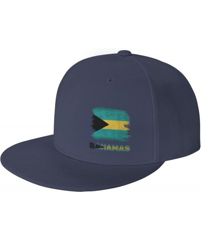 Snapback Baseball Cap Vintage Bahamas Bahamian Flag Hat Navy Blue $9.65 Baseball Caps