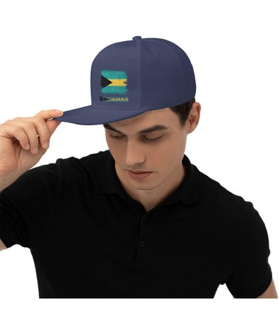 Snapback Baseball Cap Vintage Bahamas Bahamian Flag Hat Navy Blue $9.65 Baseball Caps