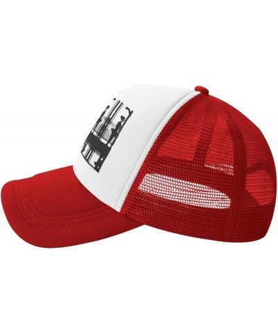 New Love Gymnastics Mesh Baseball Cap Adjustable Twill Bulk with Ponytail Hole Washed Dad Hat for Men Women Red $14.00 Baseba...