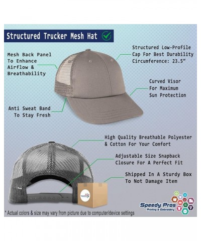 Custom Custom Trucker Hat Baseball Cap National Show Horse Breed Cotton Pony Dad Hats for Men & Women Grey Design Only $15.33...