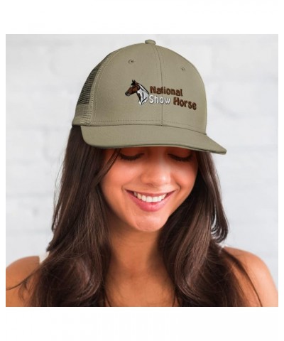 Custom Custom Trucker Hat Baseball Cap National Show Horse Breed Cotton Pony Dad Hats for Men & Women Grey Design Only $15.33...