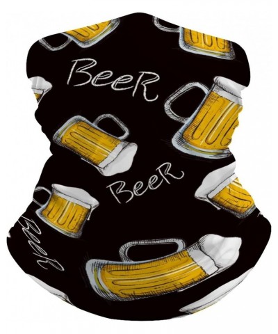 Beer Mug Funny Neck Gaiter Face Cover Mask Scarf Windproof Balaclava Sports Outdoor $9.99 Balaclavas