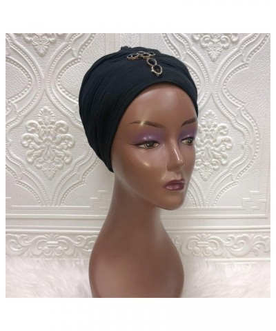 MSBRIC African Gele Headtie Muslim Hijab Cap with Beads for Party Headtie Head Wraps Turban Cap Wedding Hats Caps - Design on...