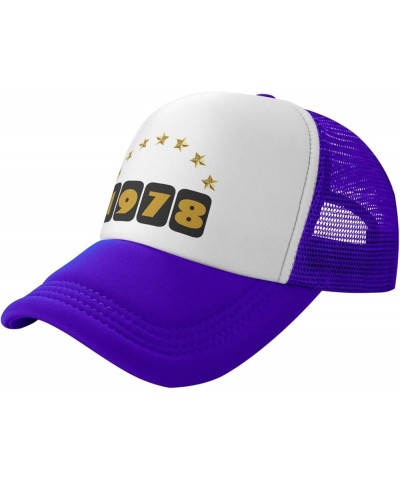 1978 Birthday Mesh Baseball Cap, Adjustable Trucker Hat Snapback Sun Hats for Men Women Purple $11.57 Baseball Caps