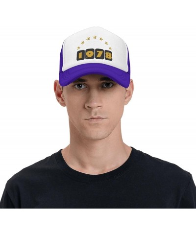 1978 Birthday Mesh Baseball Cap, Adjustable Trucker Hat Snapback Sun Hats for Men Women Purple $11.57 Baseball Caps