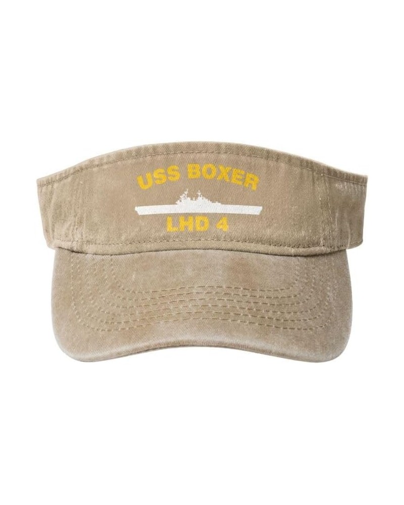 USS Boxer LHD 4 Flag-Baseball Caps Trucker Hats Denim Hats Cowboy Knit hat Fisherman's hat Natural $13.15 Baseball Caps