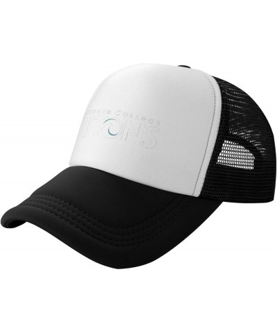 Eckerd College Logo Trucker Hats for Both Men and Women - Mesh Baseball Snapback Hats Black $13.92 Baseball Caps