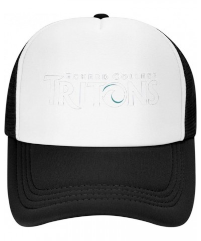 Eckerd College Logo Trucker Hats for Both Men and Women - Mesh Baseball Snapback Hats Black $13.92 Baseball Caps