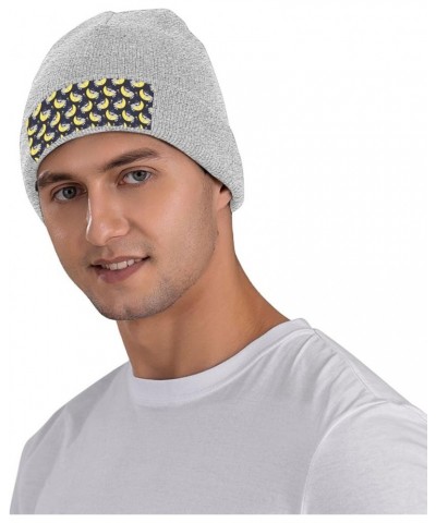 Raccoon Astronaut Pattern Print Beanie Hat Winter Cuffed Cap for Men Women Climbing Gray $14.66 Skullies & Beanies